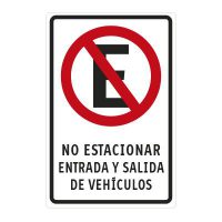 No estacionar entrada y salida de vehículos
